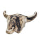 Native American Southwestern Style Pottery Buffalo Skull Signed T Vail Horsehair