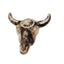 Native American Southwestern Style Pottery Buffalo Skull Signed T Vail Horsehair