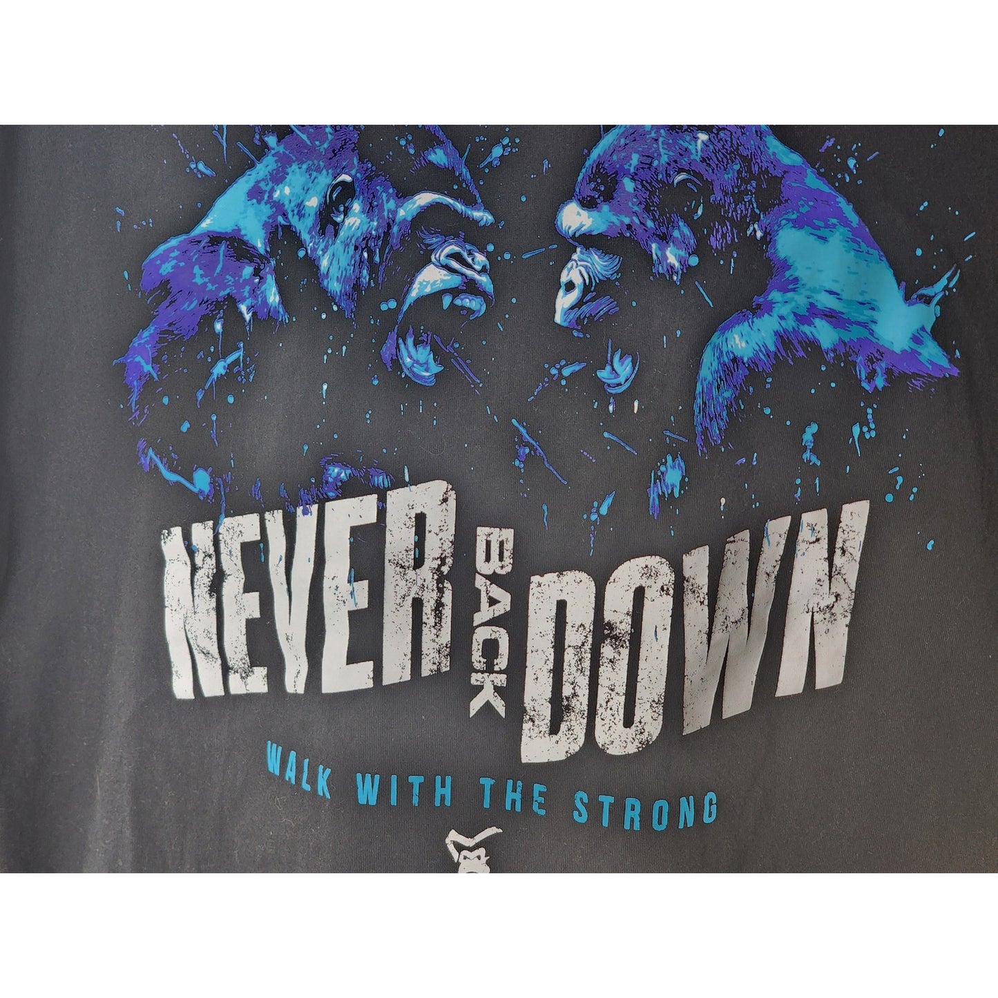 Silverback Gorilla Graphic T Shirt 4XL Never Back Down Walk Strong Gym Fitness