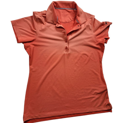 Peter Millar Golf Polo Shirt Womens Medium Coral Stretch Lightweight Activewear