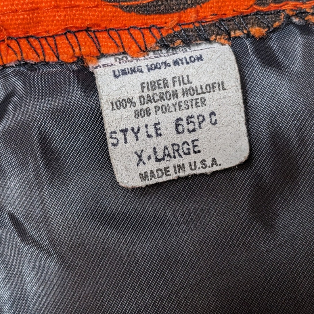 Hunting Pants Mens XL Blaze Orange Camo Insulated Workwear Gorpcore Survival
