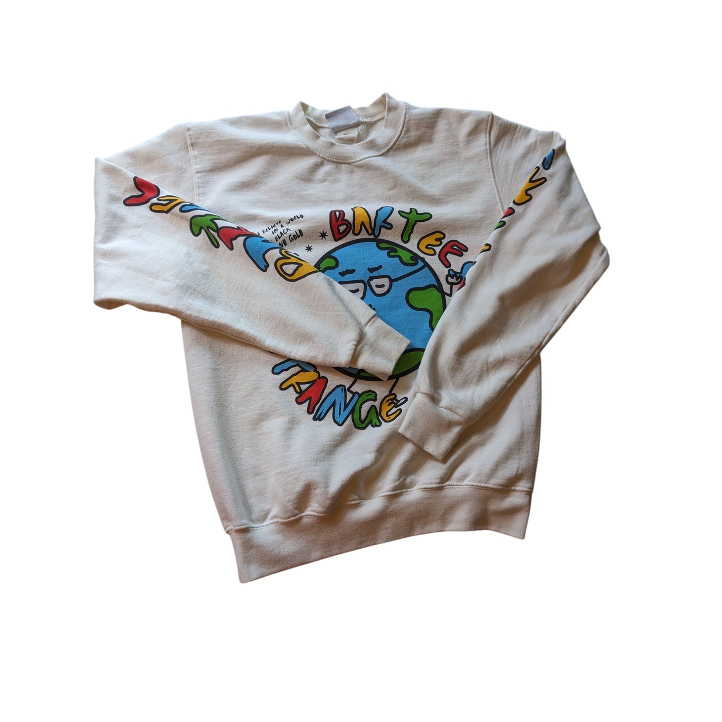 Champion ECO Pullover Adult Small Sweatshirt Earth Face Graphic Bartees Change