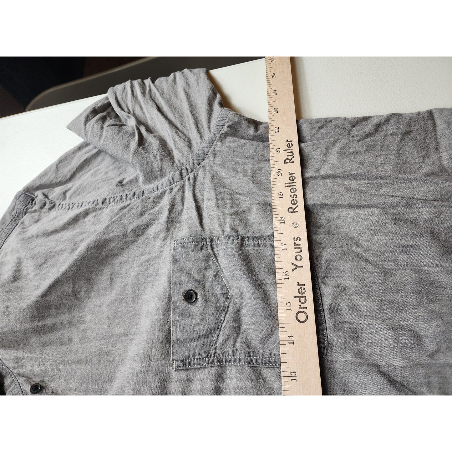 7 For All Mankind Shirt Mens XL Long Sleeve Casual Top Denim Look Soft Grunge