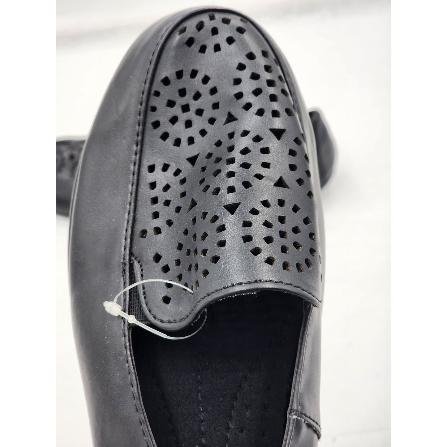 Womens Basic Editions Augusta Black Slip On Loafer Flat Shoes Size 10M