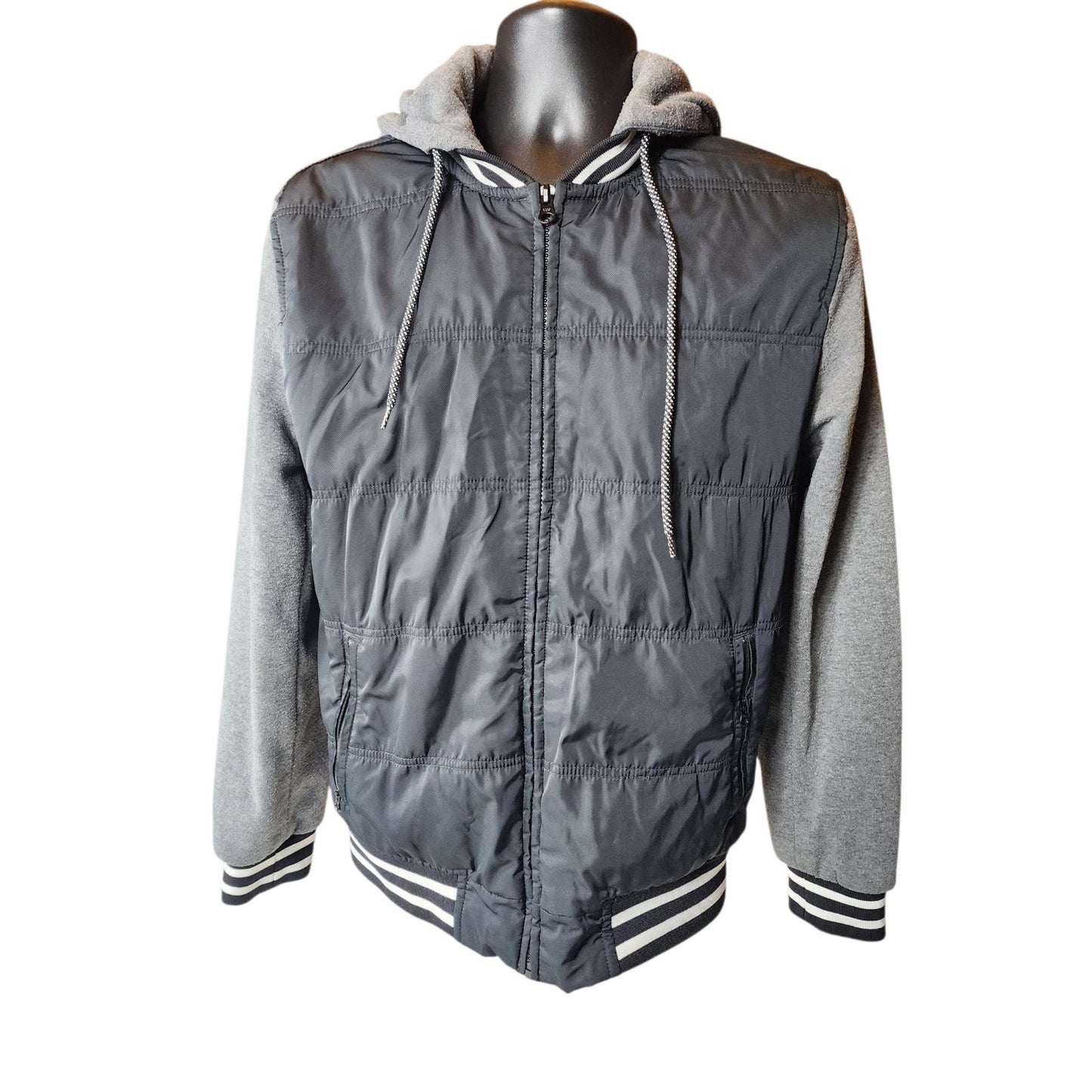American Rag Varsity Bomber Jacket Hoodie Mens Medium Full Zip Casual Streetwear