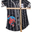 Marvel Spider Man Jersey Shirt Boys Medium Pinstripe Superhero Graphic Tee Top