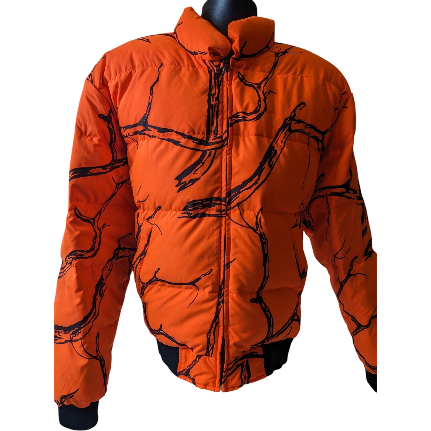 Gamehide Reversible Hunting Jacket Mens Large Brown Blaze Orange Camo Puffer