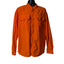 Cabelas Blaze Orange Hunting Shirt Mens 2XL Button Up Mesh Lined Outdoor Hiking