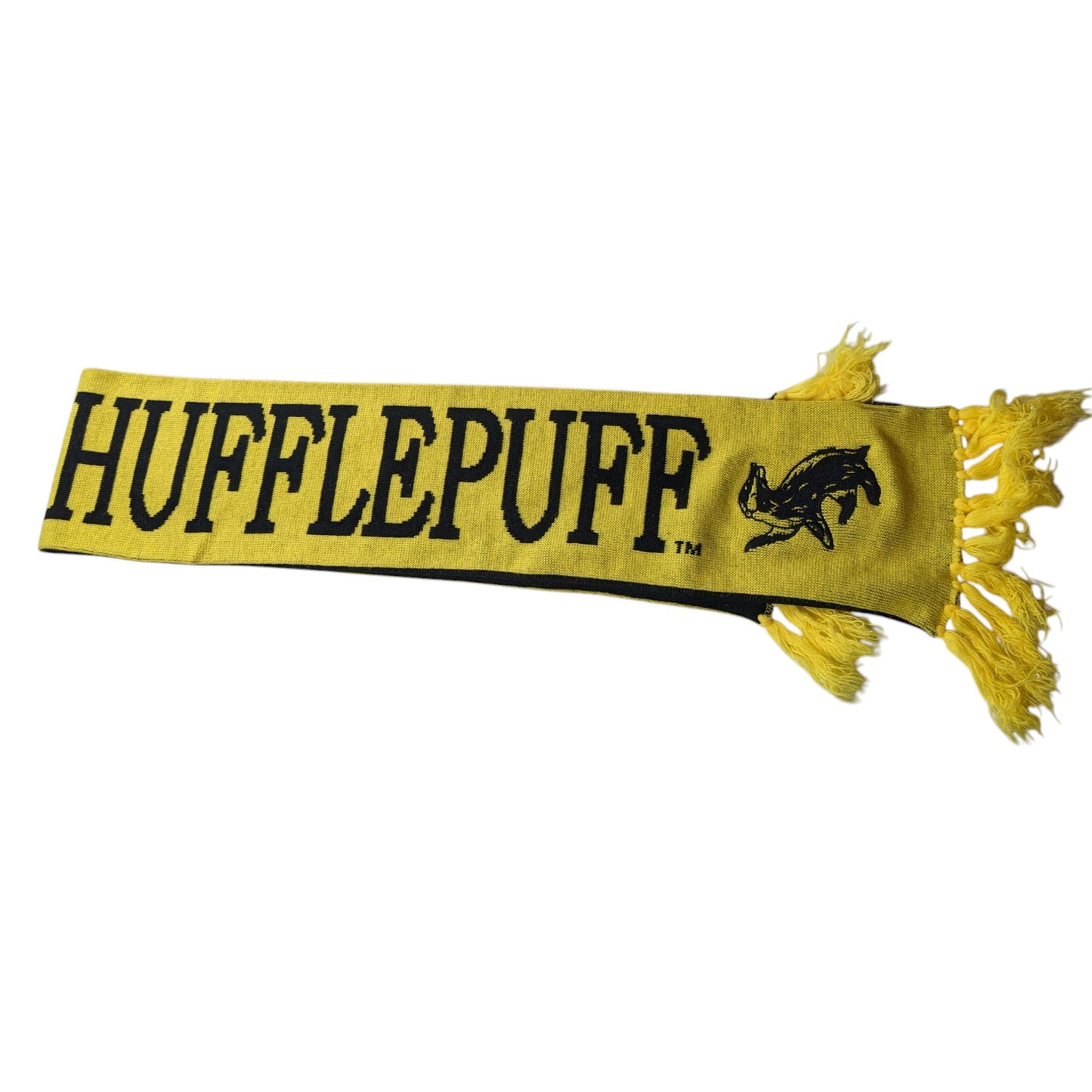 Harry Potter Hufflepuff House Scarf Black Yellow Acrylic Cosplay Costume Nerd