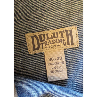 Duluth Trading Jeans Men 38x30 Blue Denim Workwear Pant Durable Rugged Carpenter