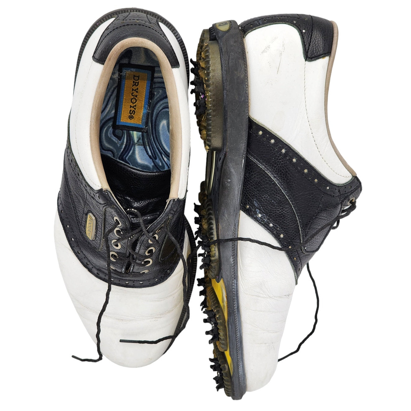 FootJoy Golf Shoes DryJoy Mens 9M Softspikes OptiFlex Lace Up Cleats 53597