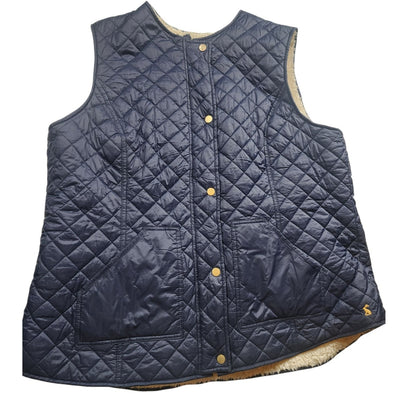 Joules Vest Womens 18 XL Quilted Fleece Gilet Countrywear Equestrian Cottagecore