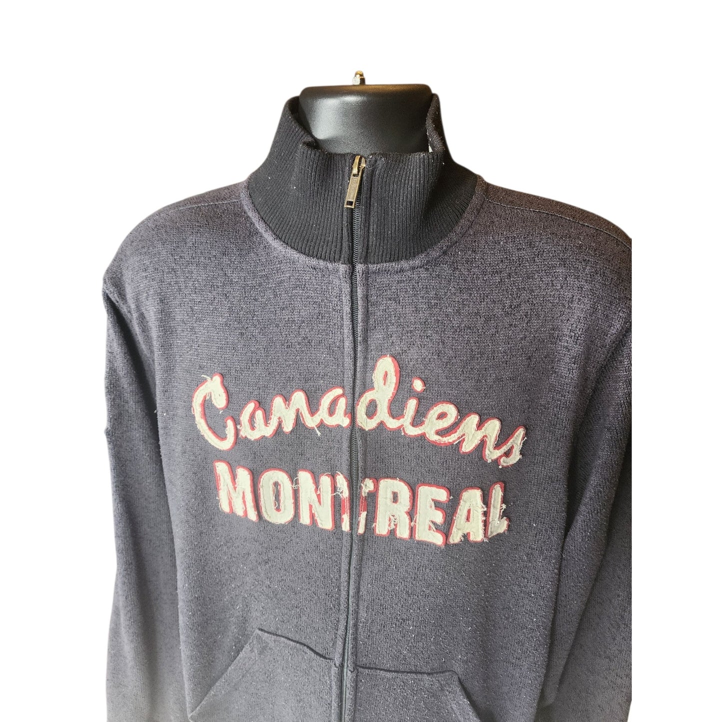 CCM Montreal Canadiens NHL Full Zip Jacket Mens Medium Vintage Pro OK’d Hockey