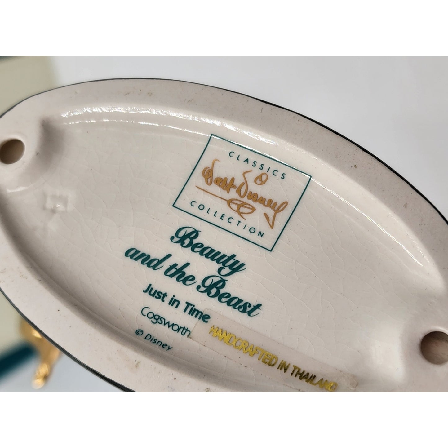 WDCC Disney Cogsworth Just in Time Figurine Beauty Beast Vintage Retired COA Box