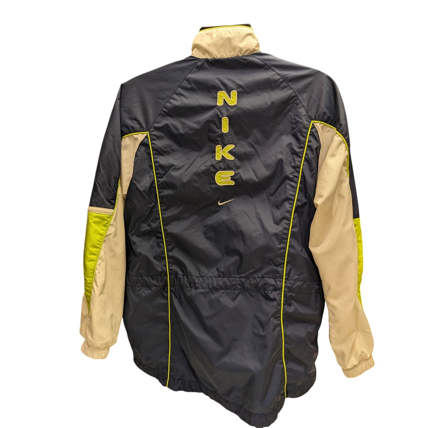 Nike Windbreaker Track Jacket Womens Medium 8-10 Zip 90s Style Spellout Logo