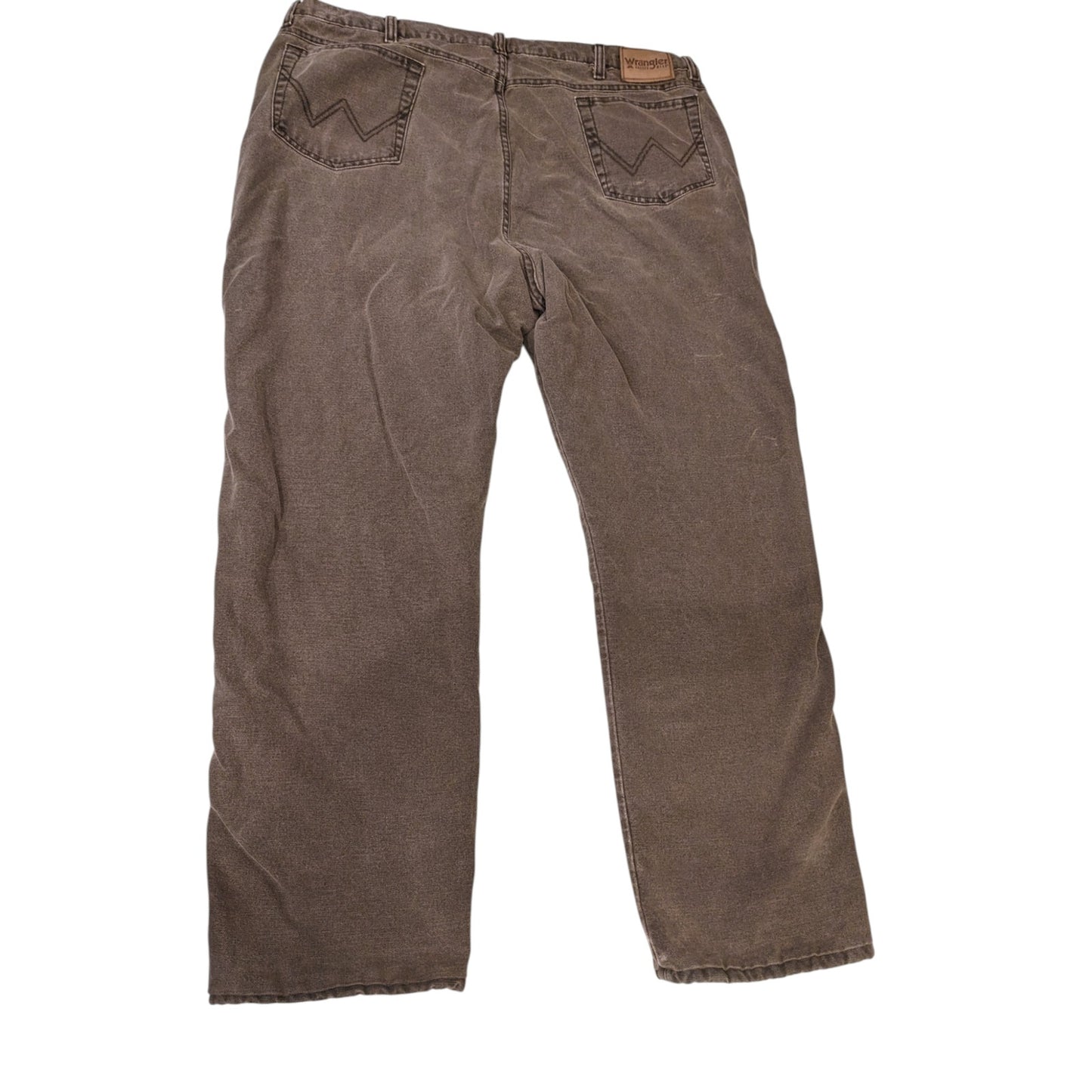 Wrangler Rugged Wear Pants Mens 44x32 Lined Work Carpenter Heavy Duty 33213NB