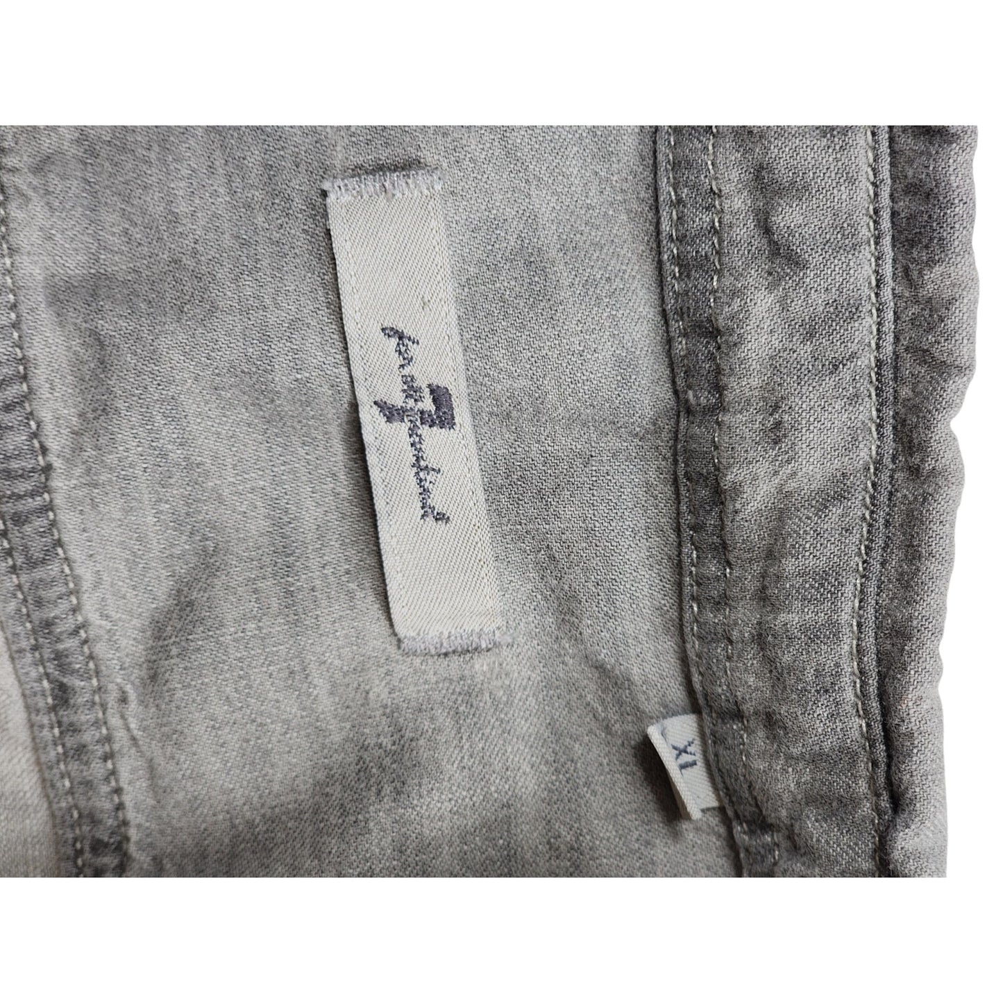 7 For All Mankind Shirt Mens XL Long Sleeve Casual Top Denim Look Soft Grunge