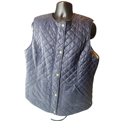 Joules Vest Womens 18 XL Quilted Fleece Gilet Countrywear Equestrian Cottagecore