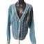 Taylor Swift 1989 Cardigan Womens Medium Large Blue Cable Knit Seagull Button