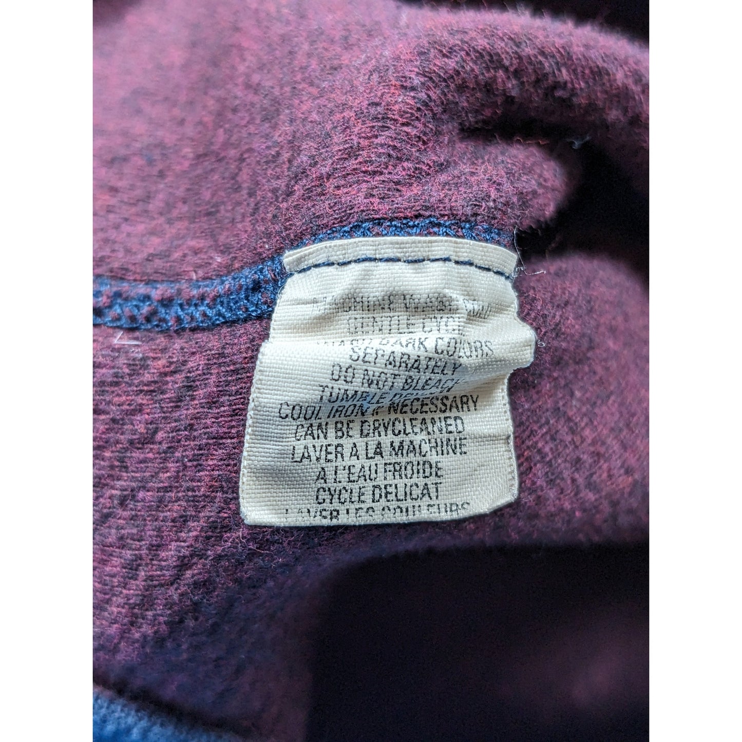 Tommy Bahama Pullover Sweatshirt Mens Large Zip Navy Blue Fleece Preppy Warm