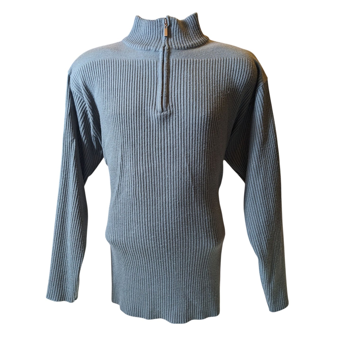 Bachrach Sweater Mens XL Ribbed Mock Neck Pullover Wool Knit Acrylic Cashmere