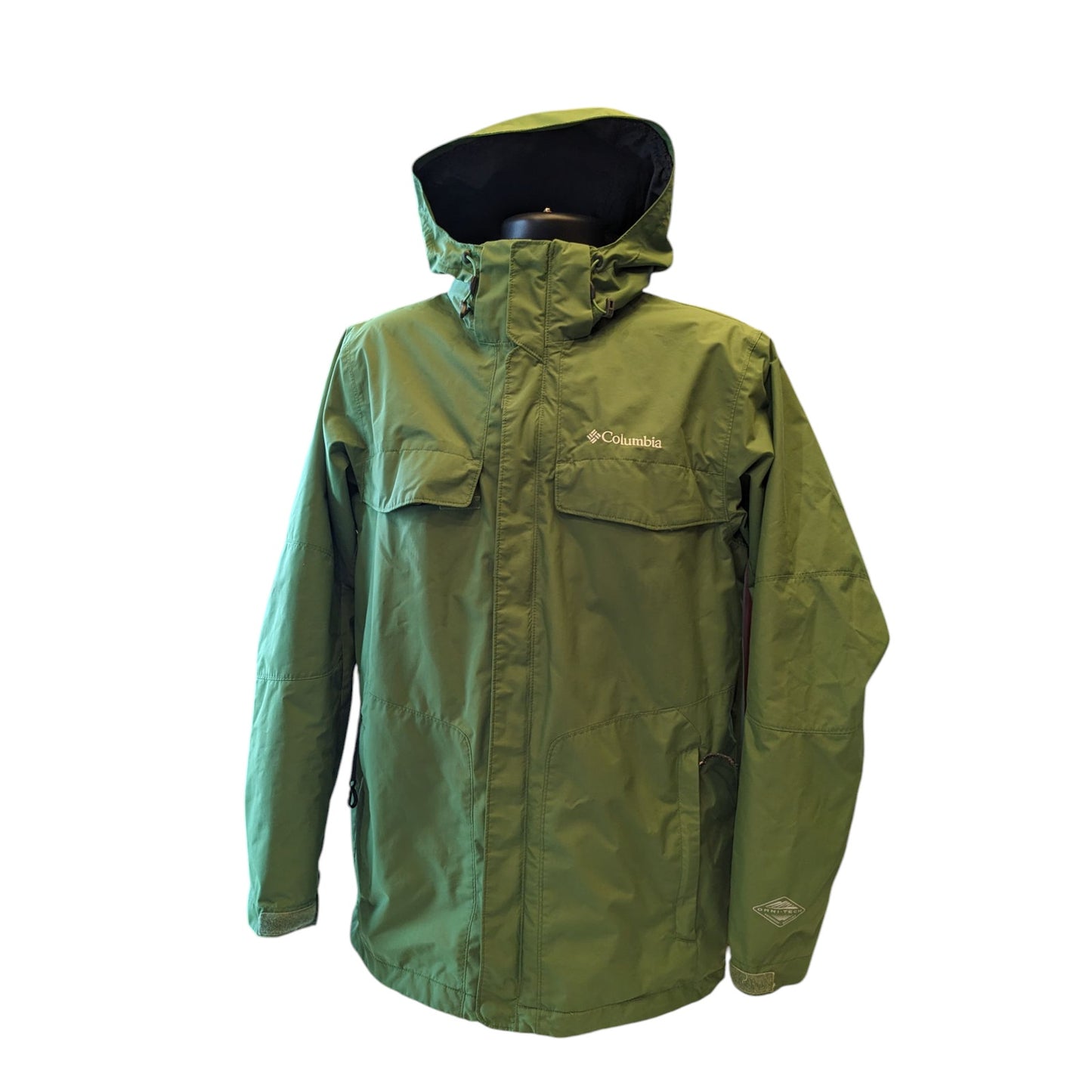 Columbia Interchange Jacket Men Medium/Large Waterproof Hood Windbreaker Hiking