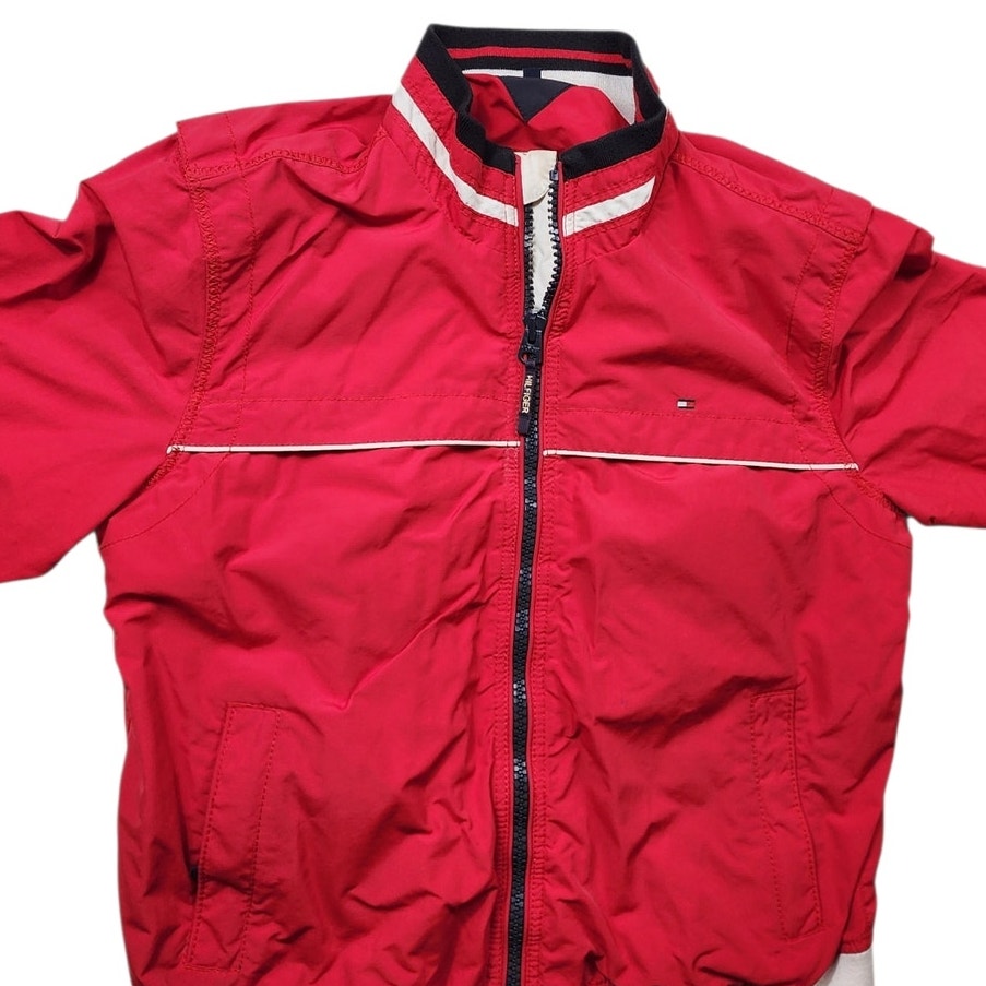 Tommy Hilfiger Jacket Men Medium Women Large Bomber Wind Retro Crest Vintage Y2K