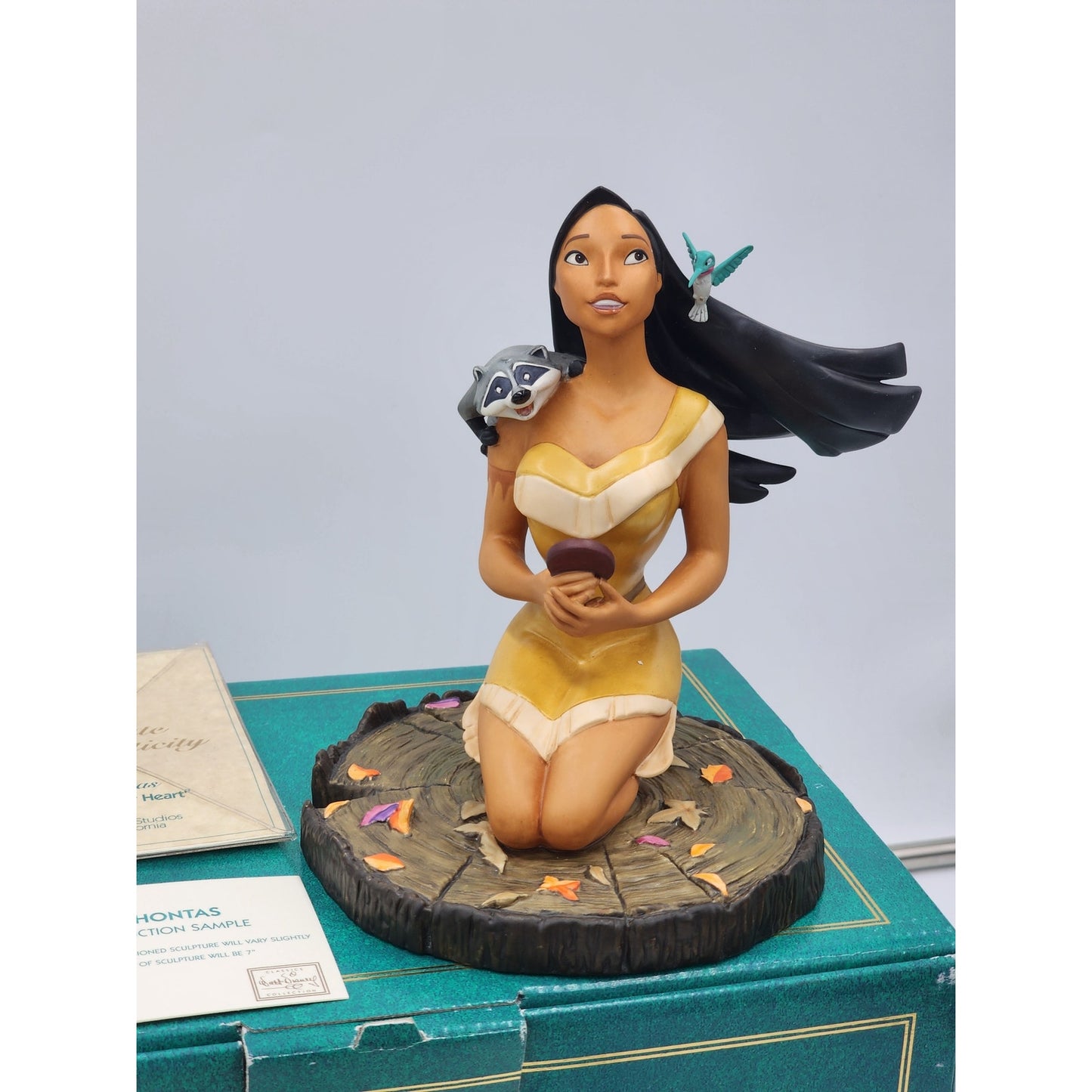 WDCC Pocahontas Tribute Listen With Your Heart Pre-Production Sample COA Box