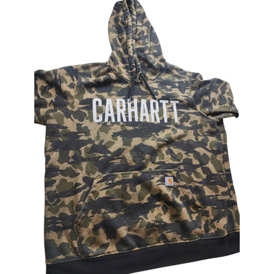 Carhartt Hoodie Women 1X Camo Relaxed Pullover Sweatshirt 16W-18W Fleece Hunting
