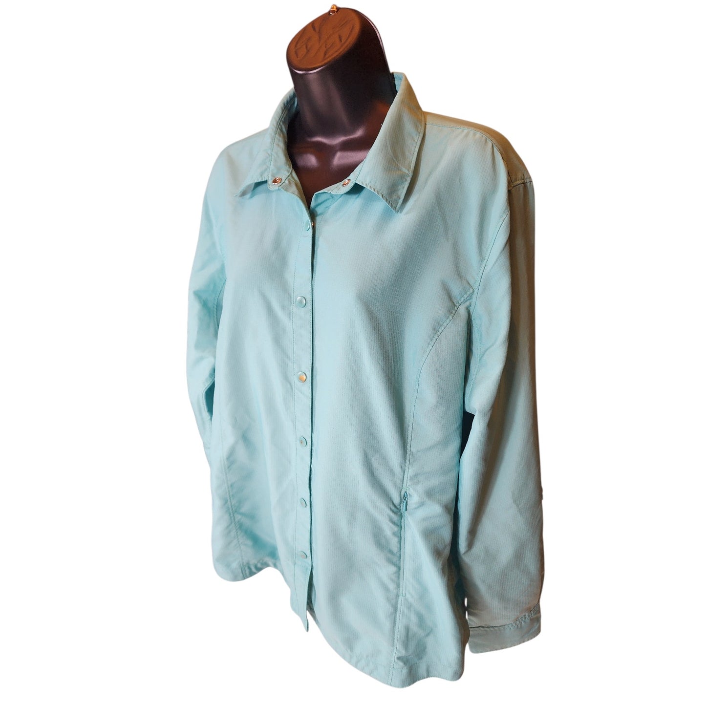 Duluth Trading CoolPlus Top Womens Medium Shirt Snap Outdoor Lightweight Hiking