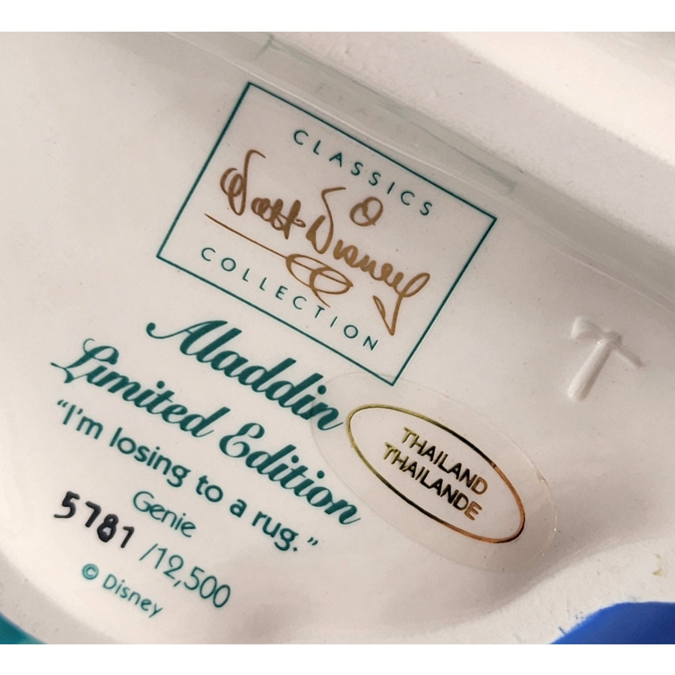 WDCC Aladdin Genie Chess Figurine I’m Losing to a Rug Figure LE Retired COA Box