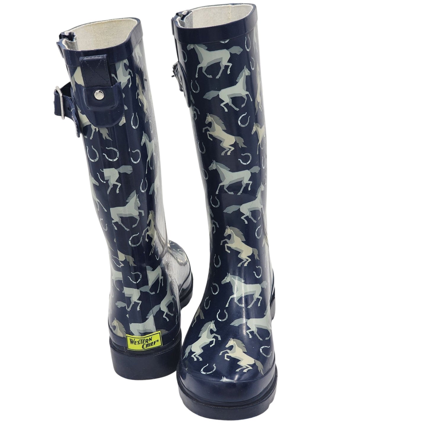Western Chief Rain Boots Womens 6 Horse Waterproof Tall Rubber Energetic Equines