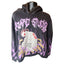 Hazard Hoodie Men Medium Graphic Flame Skeleton Goth Streetwear Sweatshirt