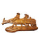 Vintage Carved Wood Wall Hanging Art Ox Cart FolkArt Farmhouse Rustic Decor 23"