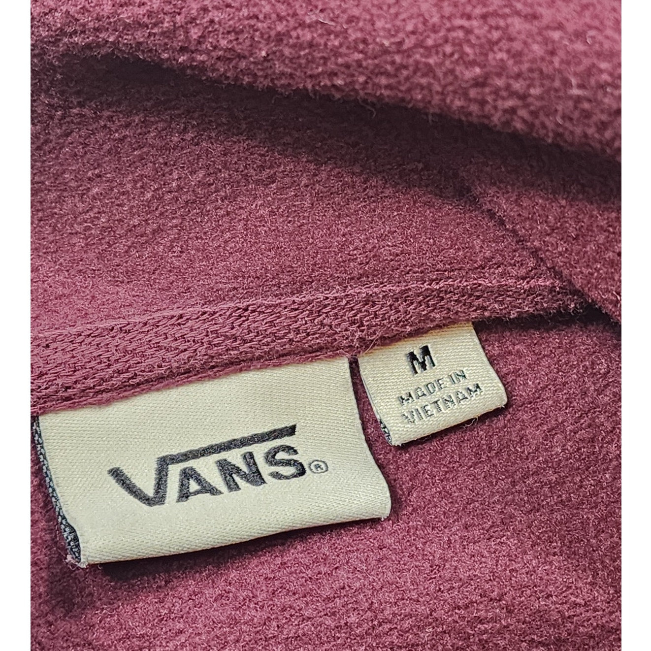 VANS Hoodie Mens Medium Women Large Maroon Pullover Sweatshirt California Skater