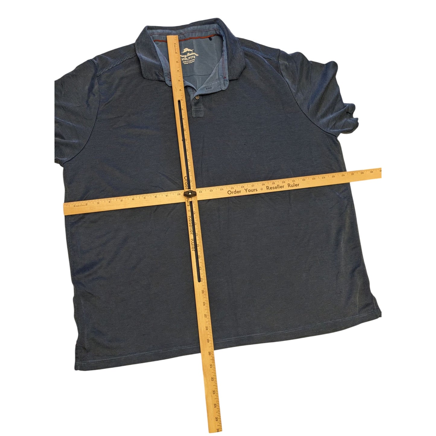 Tommy Bahama Polo Shirt Mens 3XL Blue Short Sleeve Tencel Golf Resort Wear