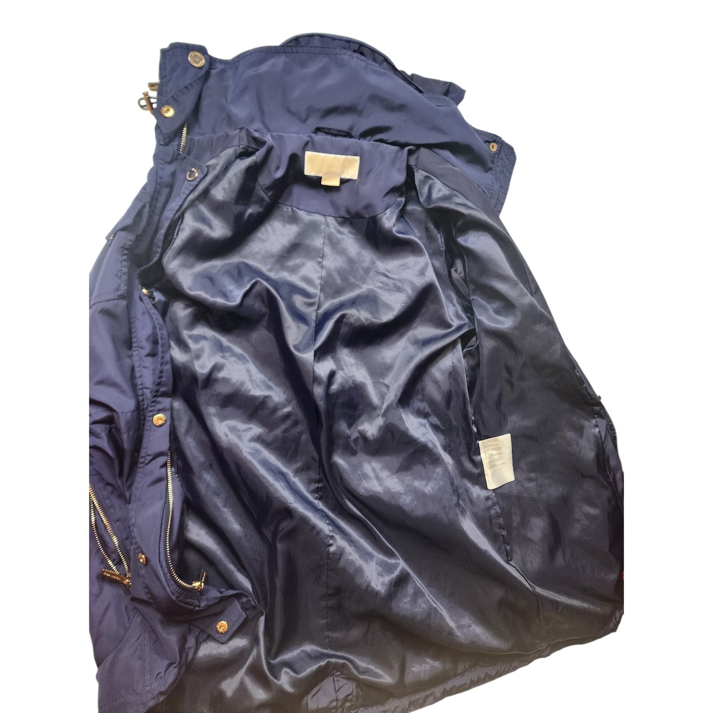 Michael Kors Hooded Anorak Jacket Womens Small Drawstring Light Windbreaker Rain