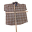 Wrangler Mens XL Brown Flannel Shirt Long Sleeve Button Down Plaid Workwear