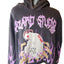 Hazard Hoodie Men Medium Graphic Flame Skeleton Goth Streetwear Sweatshirt