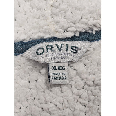 Orvis Sherpa Full Zip Hoodie Jacket XL Kangaroo Cozy Mountainwear Gorpcore Cabin