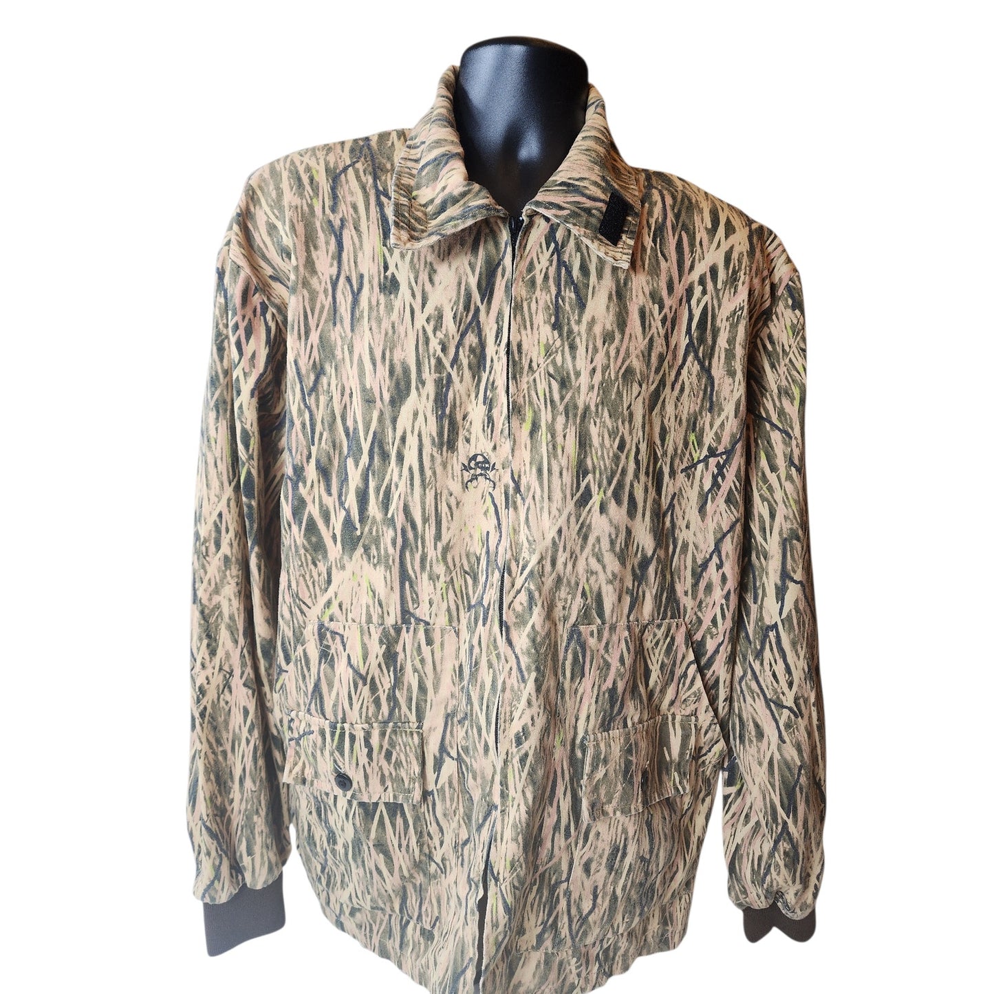 M2D Made to Deceive Camo Hunting Jacket Mens XL Duck Blind Field Waterfowl Y2K