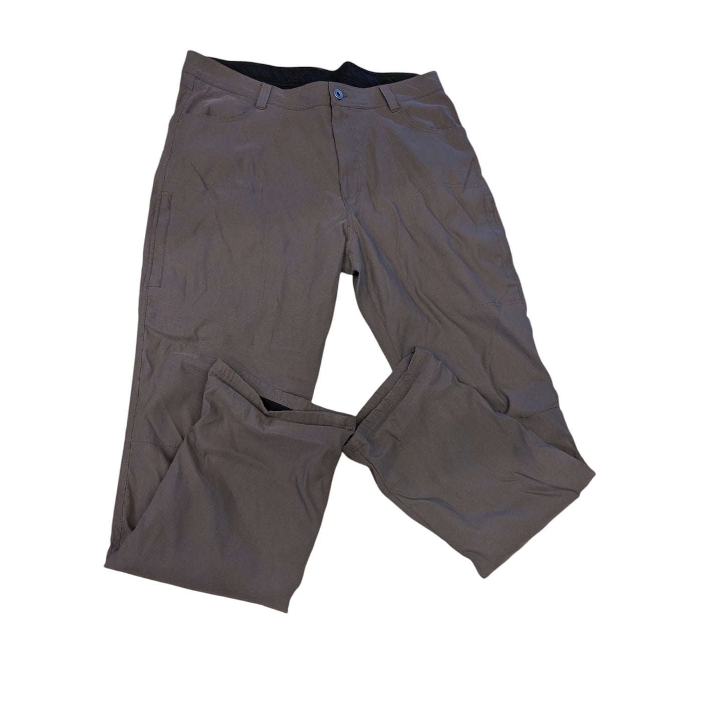 Eddie Bauer Pants Mens 38x34 Gray Lined Nylon Warm Outdoor Hiking Fleece Lining