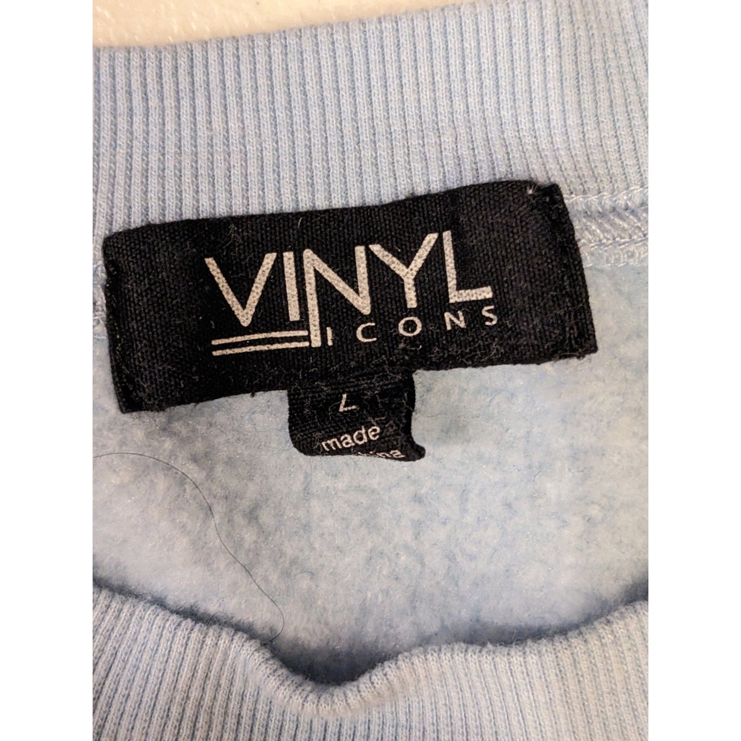Vinyl Icons London Tennis Club Sweatshirt Women Large Colorblock Crewneck Sporty