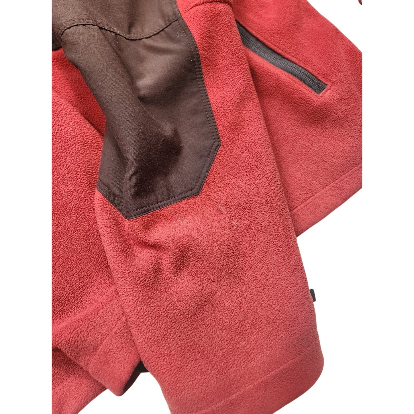 Columbia Titanium Fleece Jacket Mens XL Red Brown Full Zip Interchange Gorpcore