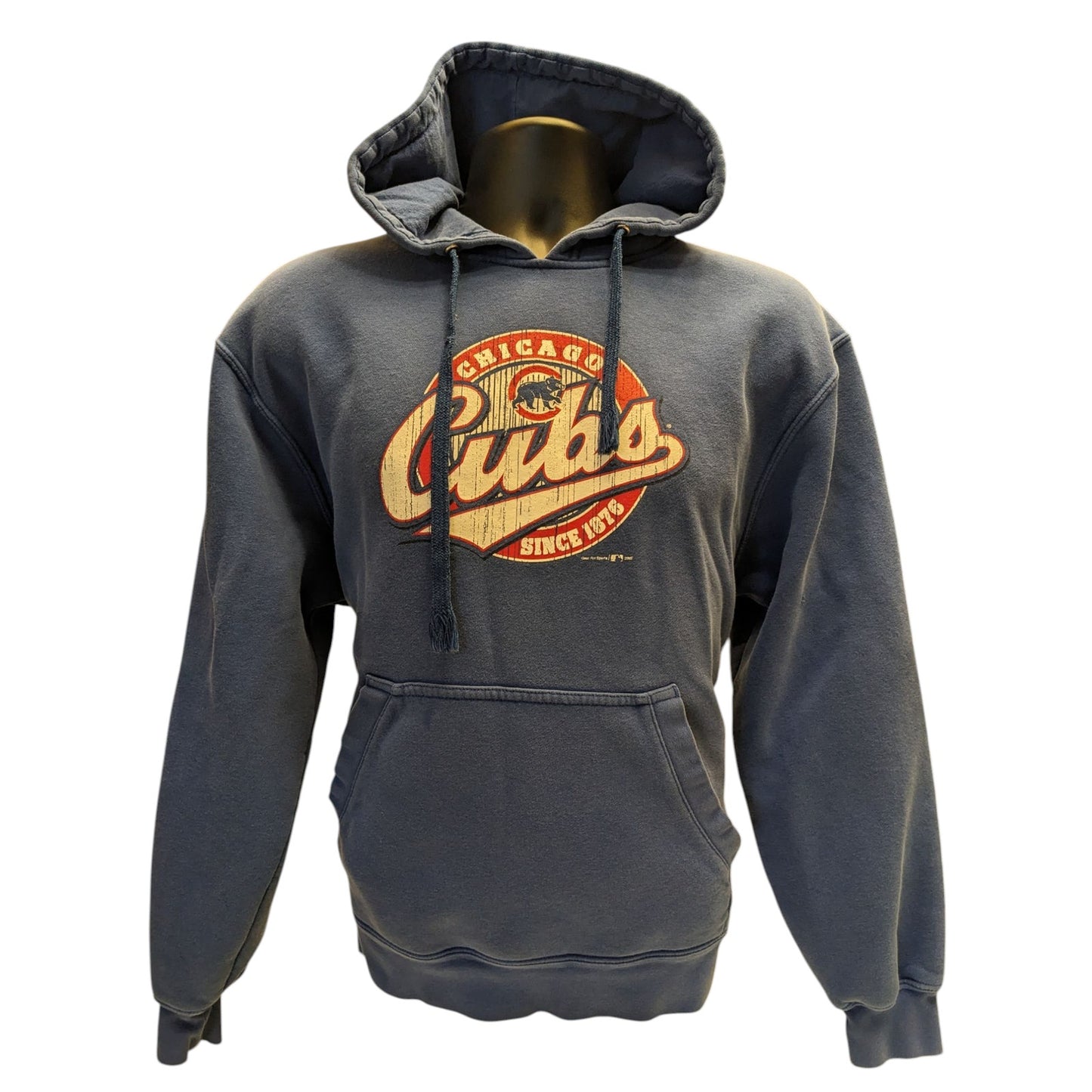 Chicago Cubs Hoodie Men Large Pullover Sweatshirt Gear for Sports Vintage Look