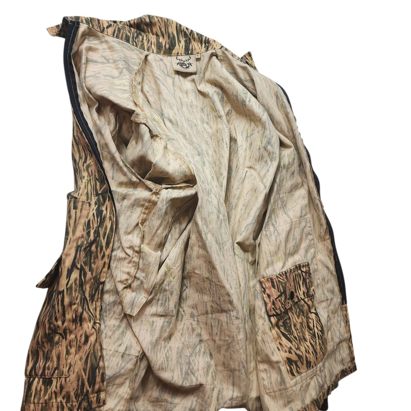 M2D Made to Deceive Camo Hunting Jacket Mens XL Duck Blind Field Waterfowl Y2K