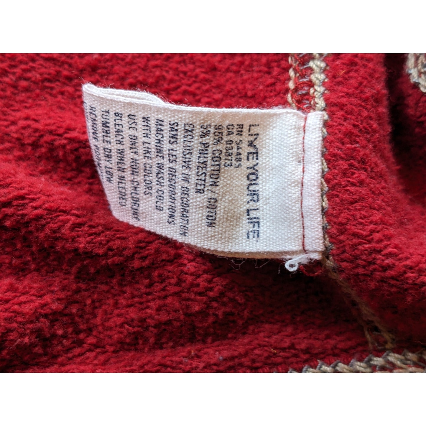 American Eagle Outfitter Men Medium Women Large Red Zip Hoodie Sweatshirt Fleece
