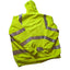 Berne Hi-Vis Hoodie Men 2XL Yellow Reflective Zip Safety Sweatshirt Construction