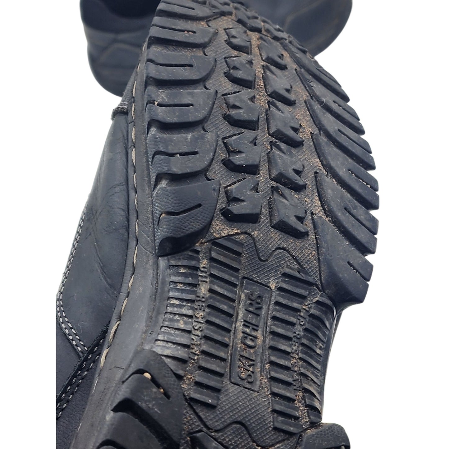 Skechers Shoes Men 10.5 Work Leather Slip On Safety Toe ASTM EH Industrial 77066