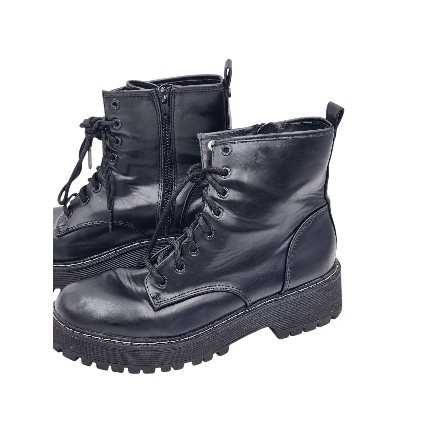 Madden NYC Boots Womens 10 Combat Platform Chunky Zipper Lug Sole Goth Grunge